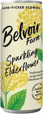 Belvoir Sparkling Elderflower Presse, Can 250 ml x 12