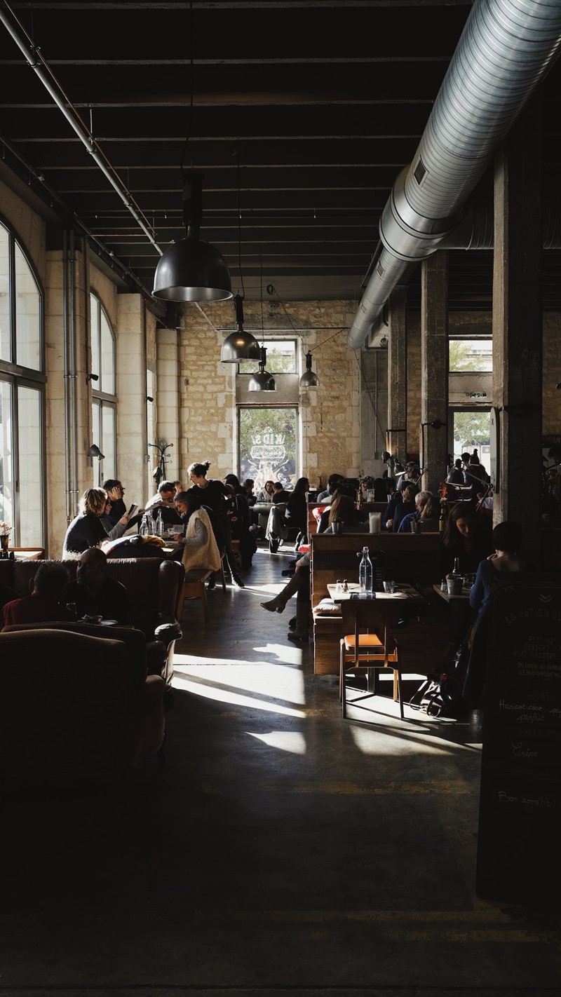 Image Of People In A Cafe